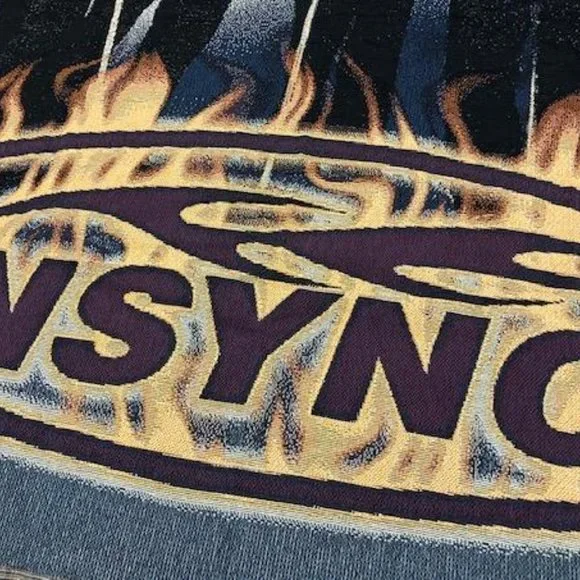 🔵 Vintage & New “NSYNC Live" Throw Blanket Afghan - Highly Collectible - Rare - Picture 2 of 9